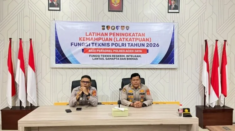 Personel Polres Aceh Jaya Ikuti Latihan Peningkatan Kemampuan (Latkatpuan)