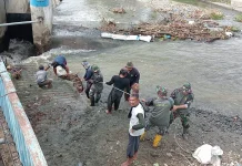 Kodim Aceh Tenggara Gotong Royong Bersihkan Sungai Cegah Banjir