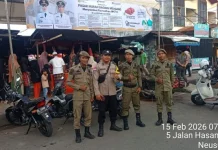 Ratusan Personel Satpol PP WH Kota Banda Aceh Kawal Pasar Daging Murah