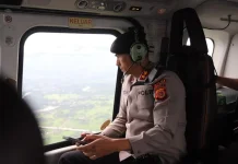 Kapolda Aceh Patroli Ladang Ganja dengan Helikopter
