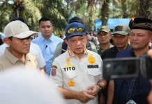 Mendagri dan Wagub Tinjau Korban Banjir di Langkahan Aceh Utara