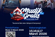 Pemerintah Aceh Buka Pendaftaran Mudik Gratis Mulai 3 Maret