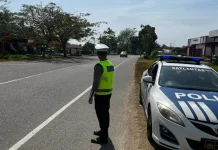 Polres Aceh Jaya Patroli di Jalan Lintas Nasional