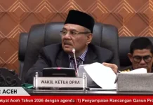 DPRA Bahas Prolega Prioritas dan Reposisi Banggar dalam Rapat Paripurna
