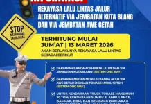 Mulai 13 Maret, Akses Jembatan Kuta Blang dan Awe Geutah Dibatasi