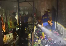 Sebuah Ruko Terbakar di Langsa, Penyebabnya Korsleting Strika Listrik