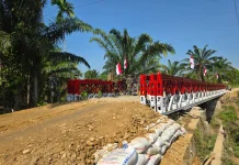 Percepatan Pembangunan jembatan Bailey Kodam IM Capai 53,4℅