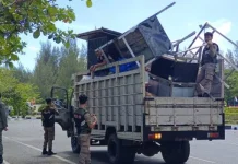 Satpol PP WH Banda Aceh Sita Perlengkapan PKL