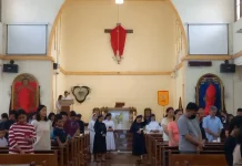 Devosi Jalan Salib Jumat Agung di Banda Aceh berlangsung Sederhana dan Khidmat