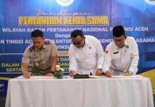 Kemenag Aceh Teken Perjanjian Kerja Sama Percepatan Sertifikasi Tanah Wakaf