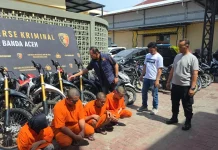 Polisi Ciduk Pasutri Penadah Motor Hasil Curian di Banda Aceh