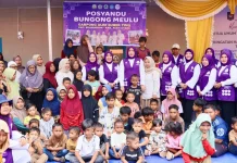 Peringati Hari Posyandu Nasional di Langkahan, Ketum Posyandu Sosialisasi 6 SPM