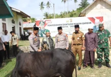 Kapolda Aceh Serahkan Hewan Kurban Untuk Dayah Al Maimanah