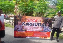Personel Polsek Krueng Sabee Patroli Antisipasi Karhutla