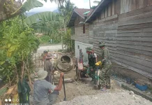 Material Pembangunan Jembatan Gantung Perintis di Desa Kati Maju Mulai Diangkut