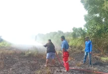 Kebakaran Lahan Terjadi di Muara Dua Lhokseumawe