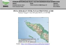 BMKG Deteksi Tujuh Titik Panas, Aceh Besar dan Bener Meriah Terbanyak