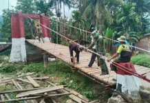 Jembatan Gantung di Ketambe Hampir Rampung