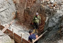 Jembatan Beton di Desa Lawe Sikap 1 Sudah Tahap Pondasi