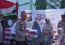 Polda Aceh Salurkan 450 Paket Bansos untuk Warga Banda Aceh