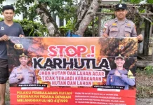 Polsek Sampoiniet Ajak Semua Pihak Hentikan Pembakaran Lahan