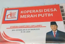 Koperasi Desa Merah Putih Syariah Lam Lumpu Jadi Percontohan di Aceh Besar