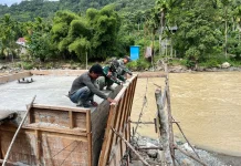 Pembangunan Jembatan Gantung Penghubung Dua Desa di Nagan Raya Dipercepat