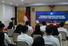 Kemenkum Aceh Beri Pembekalan Bagi Peserta Maganghub Kemnaker