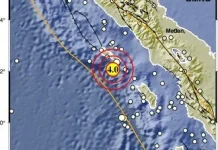 Gempa Magnitudo 4,0 Guncang Perairan Sinabang, Aceh
