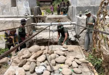 Pembangunan Jembatan Gantung di Lawe Pinis Aceh Tenggara Terus Dikebut