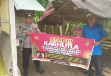 Polsek Setia Bakti Sosialisasi Pencegahan Karhutla ke Masyarakat