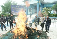 KKP Musnahkan 1 Ton Pakan dan Obat Ikan Ilegal di Banda Aceh