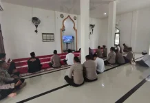 Polres Aceh Jaya Ikuti Pembinaan Rohani dan Mental Bersama Kapolri