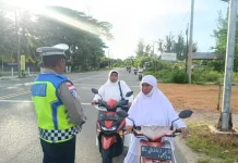 Polres Aceh Jaya Laksanakan Polantas Karib di Calang