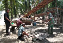 Progres Pembangunan Jembatan Gantung Serasah Aceh Singkil Sudah 46,50 Persen