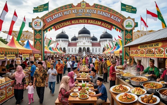 Ragam Kuliner Meriahkan HUT ke-821 Banda Aceh di Blang Padang