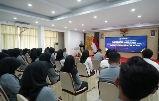 Lima Peserta Tuntaskan Program Pemagangan Nasional di Kemenkum Aceh
