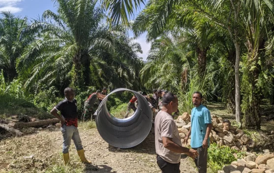 Kodim 0107/Aceh Selatan Kembali Bangun Jembatan Aramco di Empat Desa