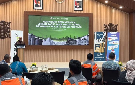 BI Bersama PT. SBA Kerjasama Pemanfaatan Limbah Uang Kertas