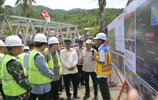 Wapres Tinjau Jembatan Lumut dan Jembatan Kendawi di Aceh Tengah