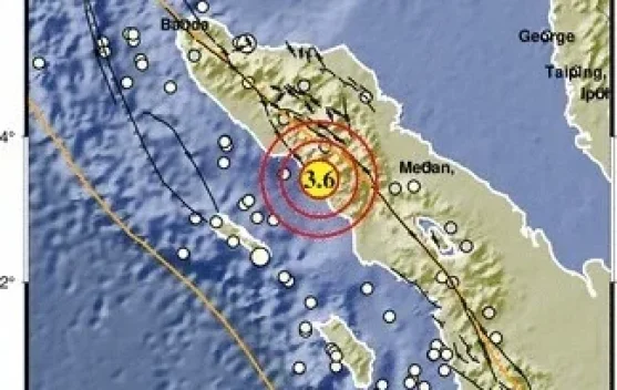 Gempa Magnitudo 3,6 Guncang 16 Km Barat Laut Aceh Selatan