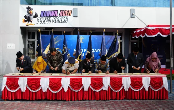 Kementerian Hukum Aceh Tandatangani MoU dengan Lintas Sektoral