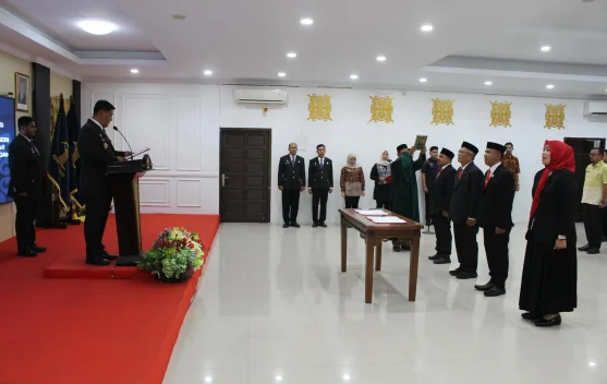 Kemenkum Aceh Lantik Empat Pejabat Penyidik Pegawai Negeri Sipil