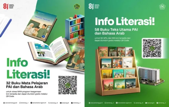 Kemenag Sediakan Buku PAI dan Bahasa Arab Gratis, Ini Link Unduhnya
