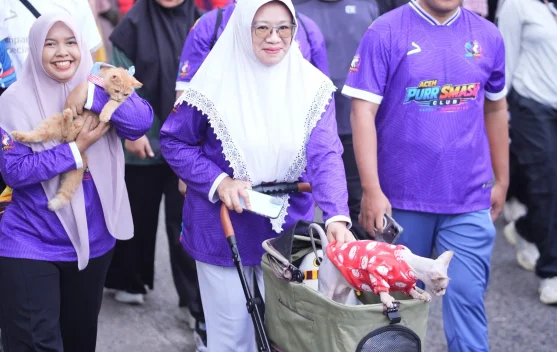 Sphynx, si Kucing Unik di tengah Jalan Sehat RRI Fest Banda Aceh