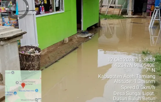 Banjir kembali Rendam Sejumlah Desa di Aceh Tamiang