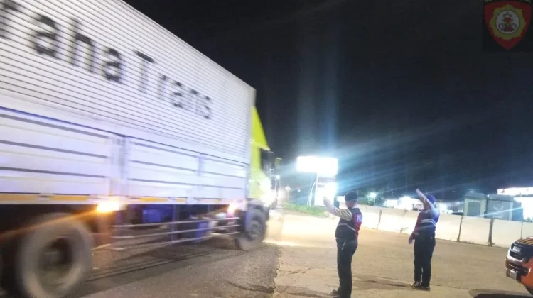 Samapta Mesuji Patroli di Jalintim dan Exit Tol