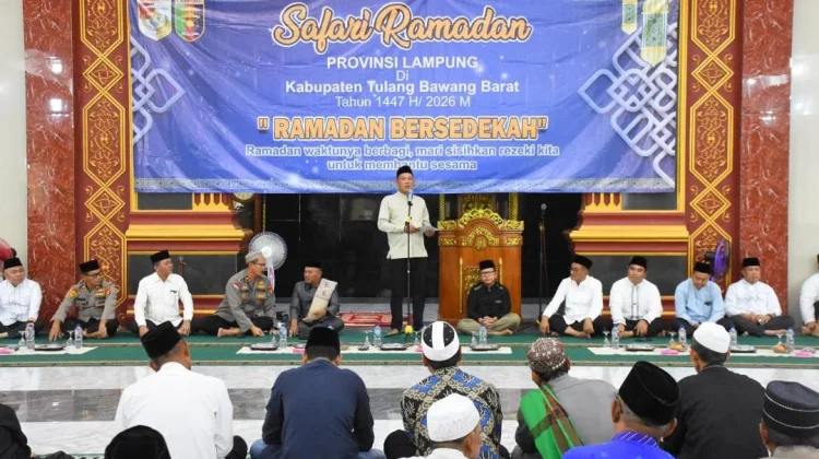 Tim Safari Ramadhan Provinsi Kunjungi Tubaba, Santuni 50 Anak Yatim