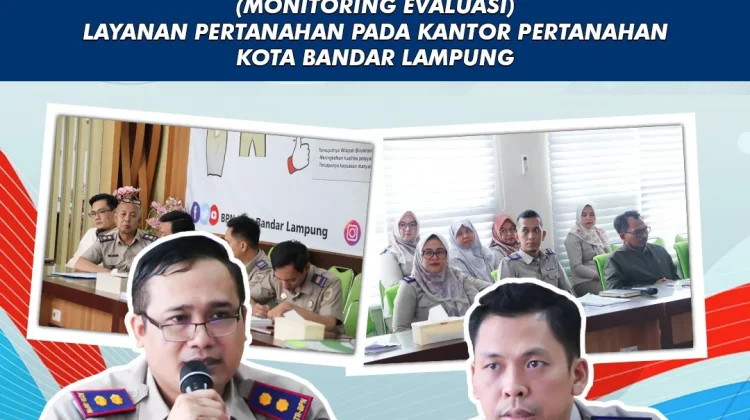 Kepala Kantor Pertanahan Kota Bandar Lampung,Pimpin Rapat Monev Pelayanan