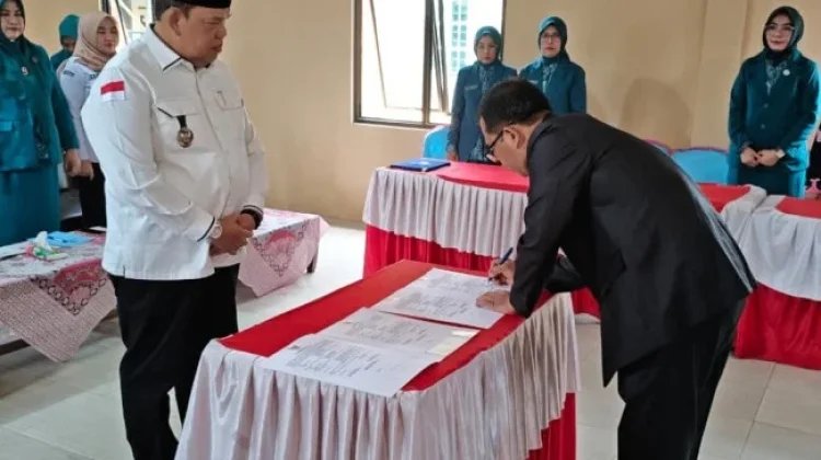 Wabup Lampung Timur Pimpin Sertijab Camat Pekalongan dan Metro Kibang